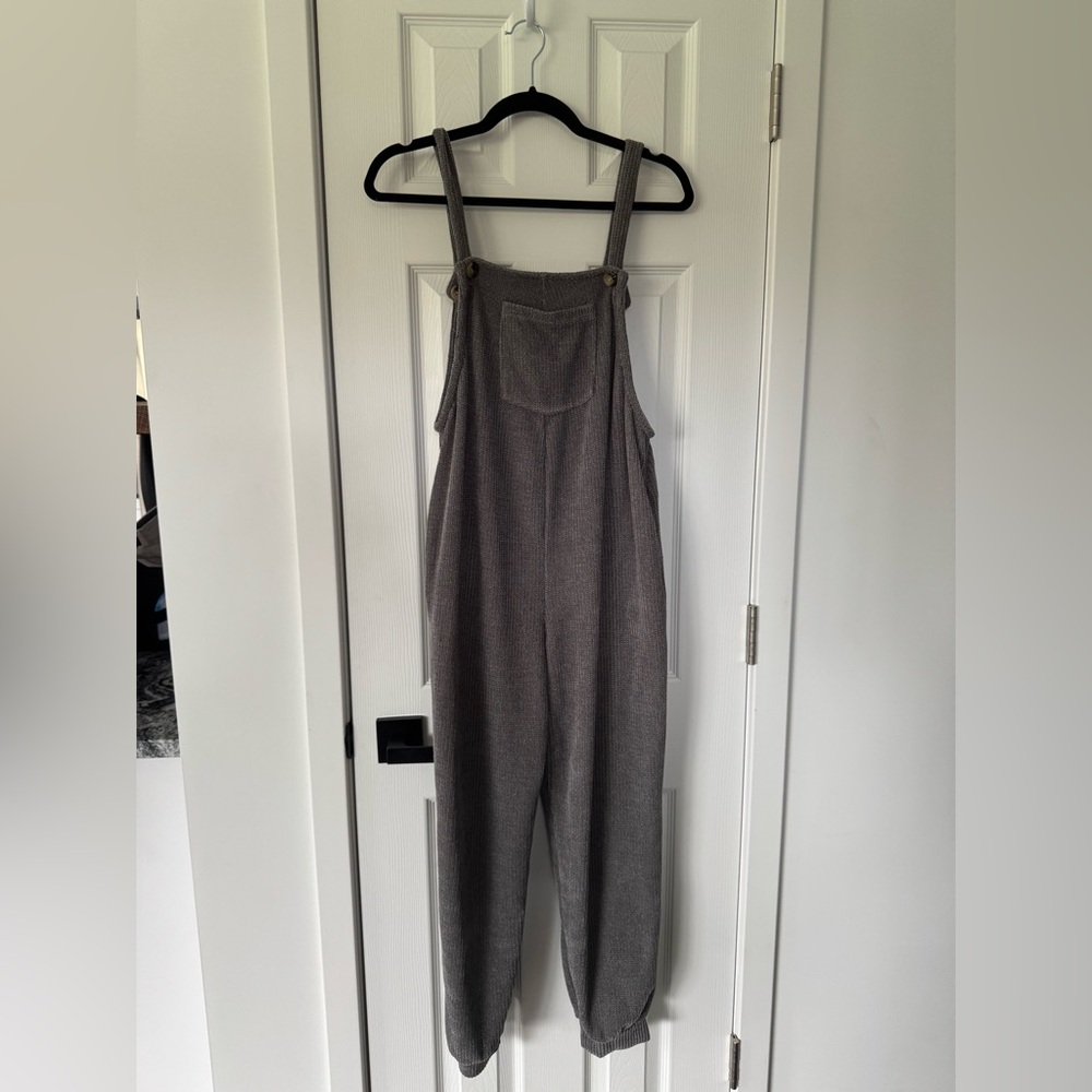 Gray Maternity Overalls